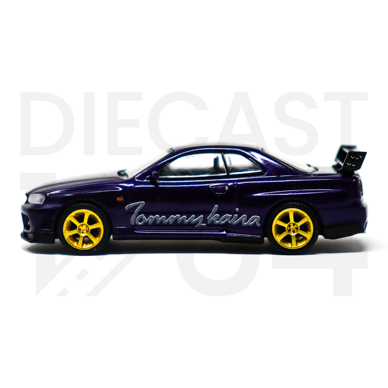 Mini GT 1:64 Nissan Skyline GT-R (R34) Tommykaira R-z – Midnight Purple- Mijo Exclusives driver side