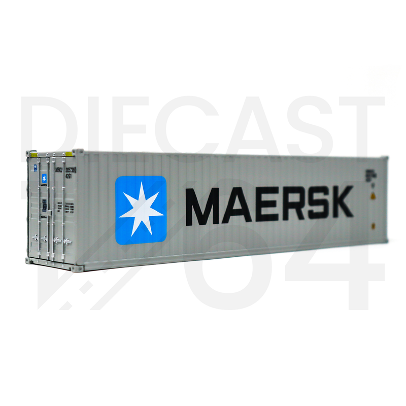 Mini GT 1:64 Dry Container 40′ “MAERSK” Limited Edition – Full Diecast Metal with rear doors closed
