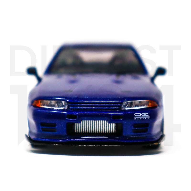 Mini GT 1:64 Nissan Skyline GT-R Top Secret VR32 – Blue Metallic – RHD – MiJo Exclusives front bumper and intercooler