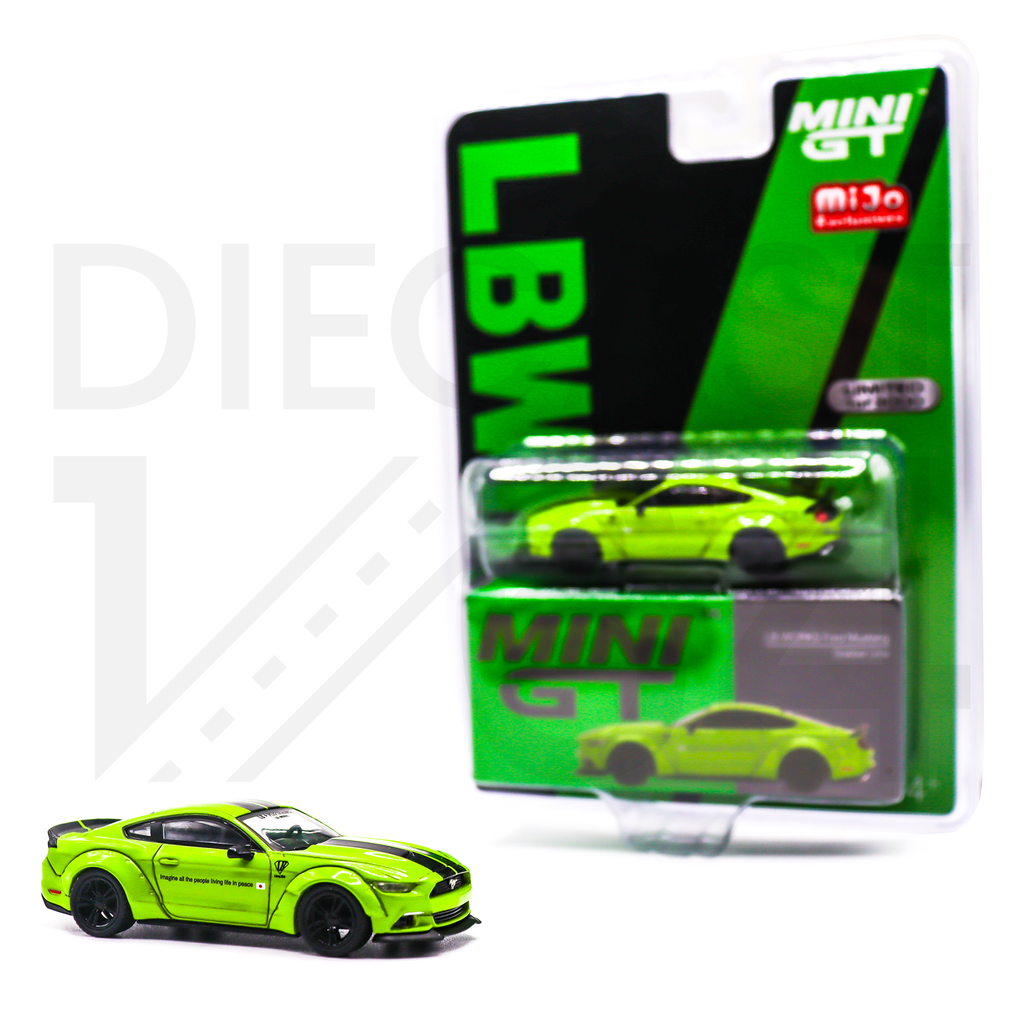 Diecast 164 | Mini GT LB-WORKS Ford Mustang Grabber Lime Diecast 164 | Mini GT LB-WORKS Ford Mustang Grabber Lime