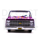 Auto World 1:64 1983 Chevrolet Silverado Pickup Lowriders Limited 4,800 Pieces – Purple – Mijo Exclusives CP8026 front grille