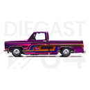 Auto World 1:64 1983 Chevrolet Silverado Pickup Lowriders Limited 4,800 Pieces – Purple – Mijo Exclusives CP8026 driver side