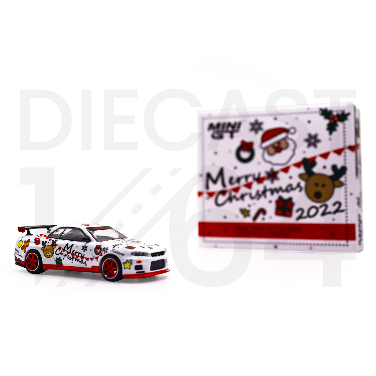Diecast 164 | Mini GT Nissan Skyline R34 2022 Xmas Edition
