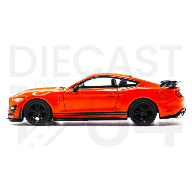 Mini GT 1:64 Ford Mustang Shelby GT500 (Twister Orange) – MiJo Exclusives USA MGT00505 driver side door