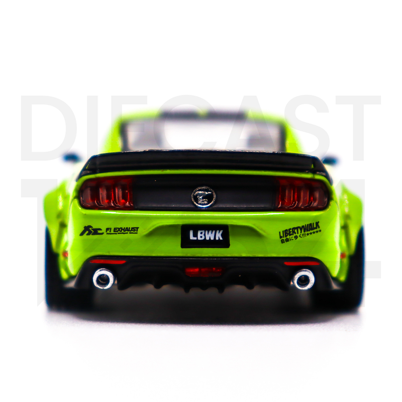 Mini GT LB-WORKS Ford Mustang Grabber Lime rear bumper