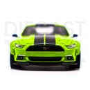 Mini GT LB-WORKS Ford Mustang Grabber Lime front bumper