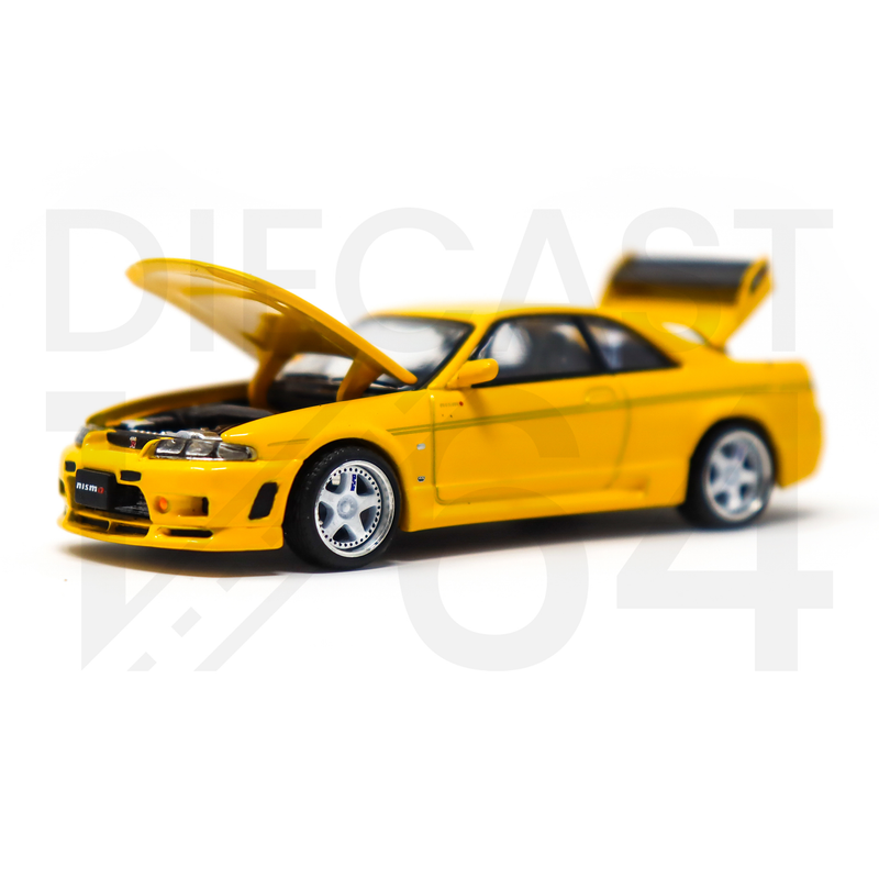 Pop Race Yellow Nissan GT-R Nismo 400R Prototype with opening hood and trunk