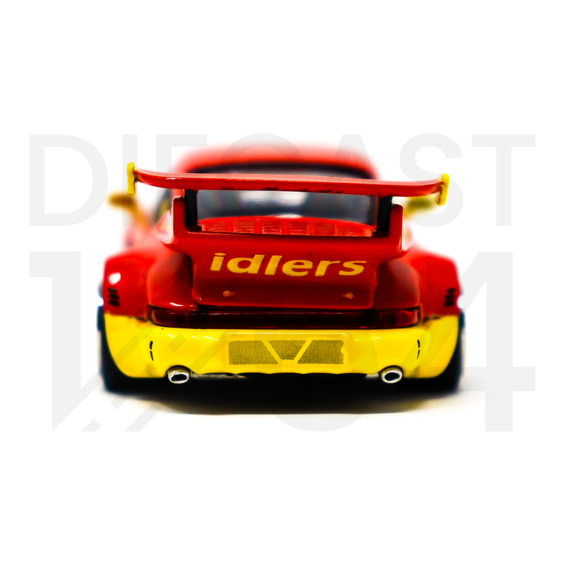 Tarmac Works 1:64 RWB 964 Idlers rear bumper and spoiler – Red- Hobby64