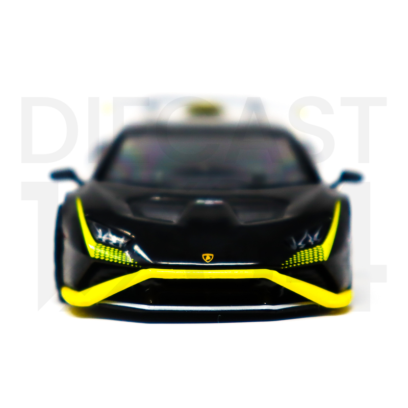 Mini GT 638 Lamborghini Huracán STO - Nero Noctis front bumper and emblem