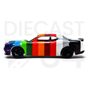 Auto World Paint Swatch 2023 Dodge Challenger Hellcat Redeye (14 Factory Color Paint Swatch) 1:64 Diecast driver side door and wheels