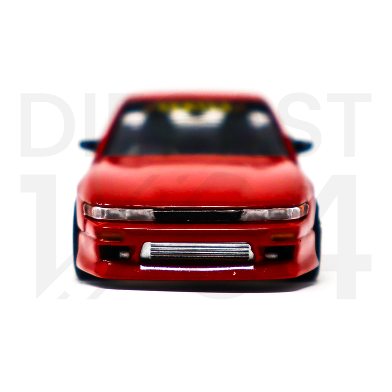 Tarmac Works 1:64 VERTEX Nissan Silvia S13 – Red Metallic – Global64 front bumper with mounted intercooler