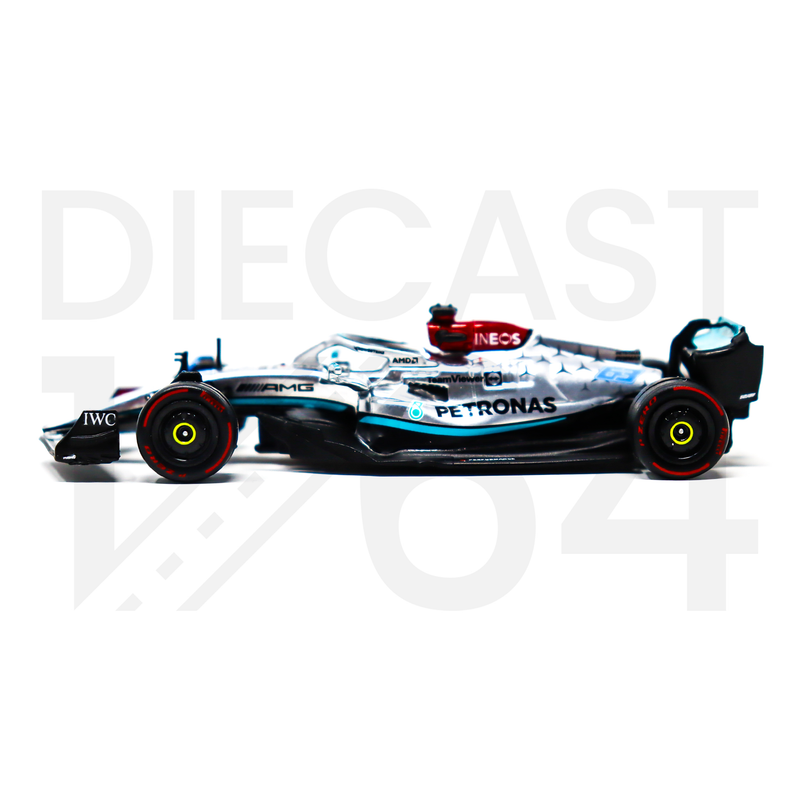 Tarmac Works Mercedes-AMG F1 W13 E Performance - Sao Paulo Grand Prix 2022 Winner George Russell driver side wheels and tires