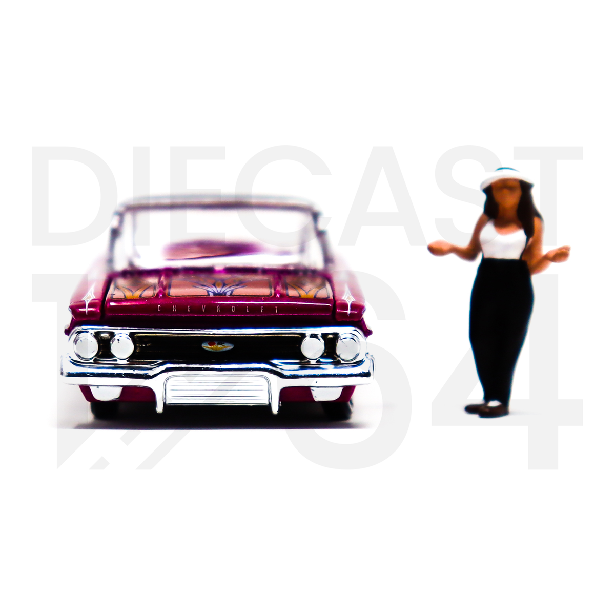 Diecast 164 | Racing Champions Lowrider 60 Impala SS & Figure
