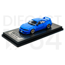 NISSAN SKYLINE GT-R (R33) "Pandem / Rocket Bunny" Blue on plastic display base