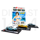 Kyosho 1:64 Initial D Comic Special Edition Manga Art 3 Cars Set back of retail box