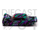Kaido House x Mini GT Datsun 510 Pro Street HKS V1 - Black & Green driver side door with hood popped