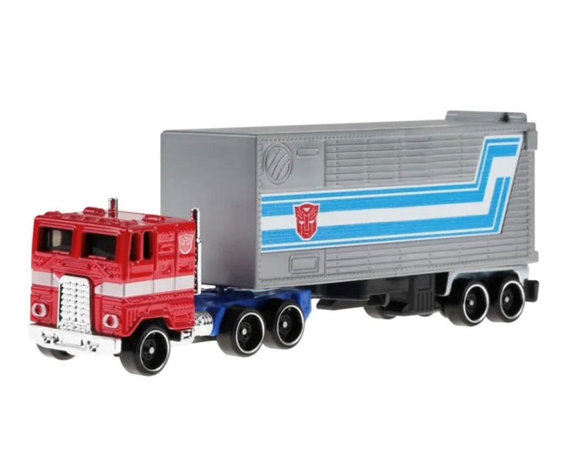 Hot Wheels 2024 Track Fleet Transformers Optimus Prime out of packaging