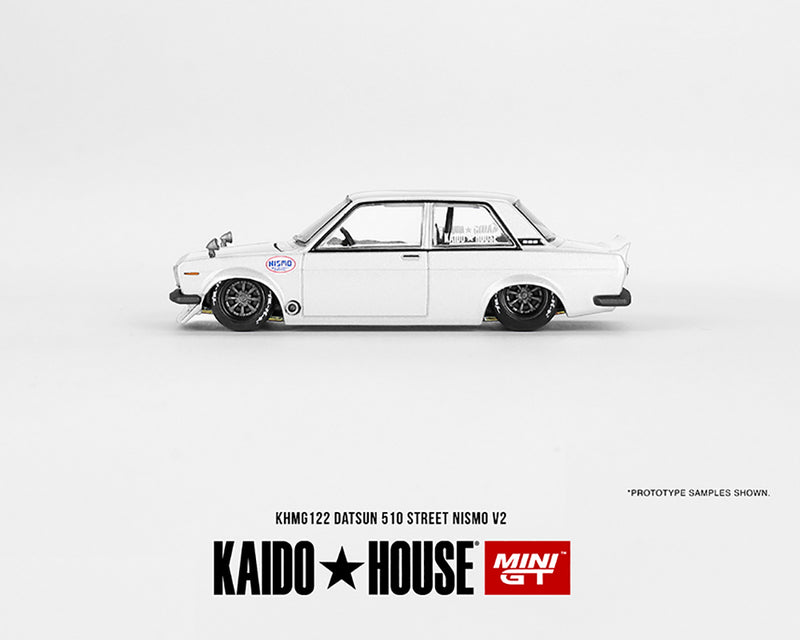 Kaido House x Mini GT 1:64 Datsun 510 Street Nismo V2- White driver side door