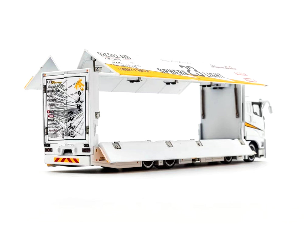Diecast 164 | GCD LBWK Mitsubishi Fuso Transporter in White