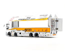 GCD 1:64 Liberty Walk LB-Trucks Mitsubishi Fuso Super Great Transporter Sphere – White driver side gull wing style trailer
