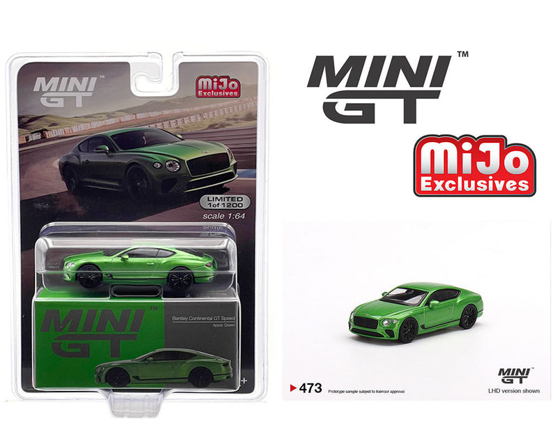 Mini GT 1:64 Bentley Continental GT Speed 2022 Apple Green – Mijo Exclusive
