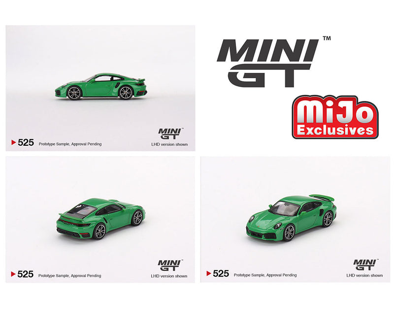 Mini GT 1:64 Porsche 911 Turbo S Python – Green – Mijo Exclusives