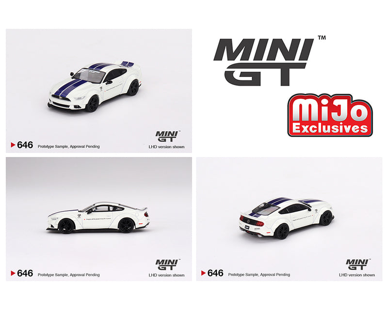 Mini GT 1:64 Ford Mustang GT LB-WORKS – White – MiJo Exclusives