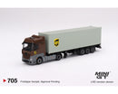 Mini GT 1:64 Mercedes-Benz Actros with 40 Ft Dry Container – UPS Europe