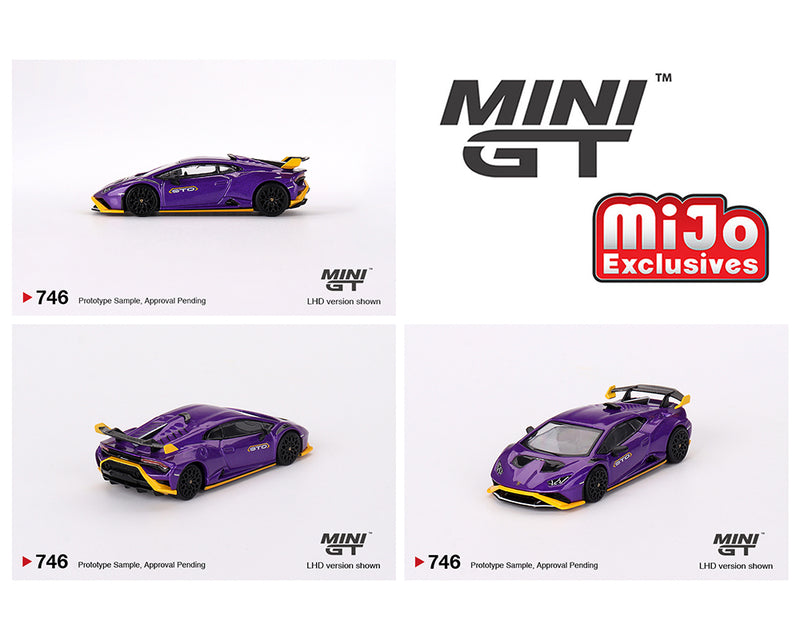 Mini GT 1:64 Lamborghini Huracán STO – Viola Pasifae – Mijo Exclusives