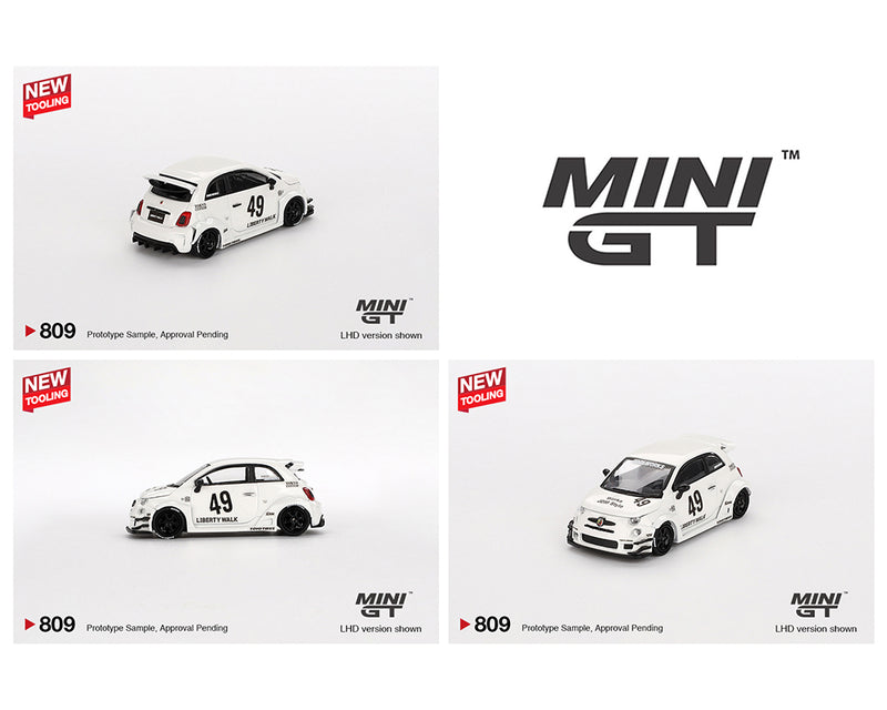 Mini GT 1:64 LB-WORKS x Abas Works ABARTH 595 Gara White