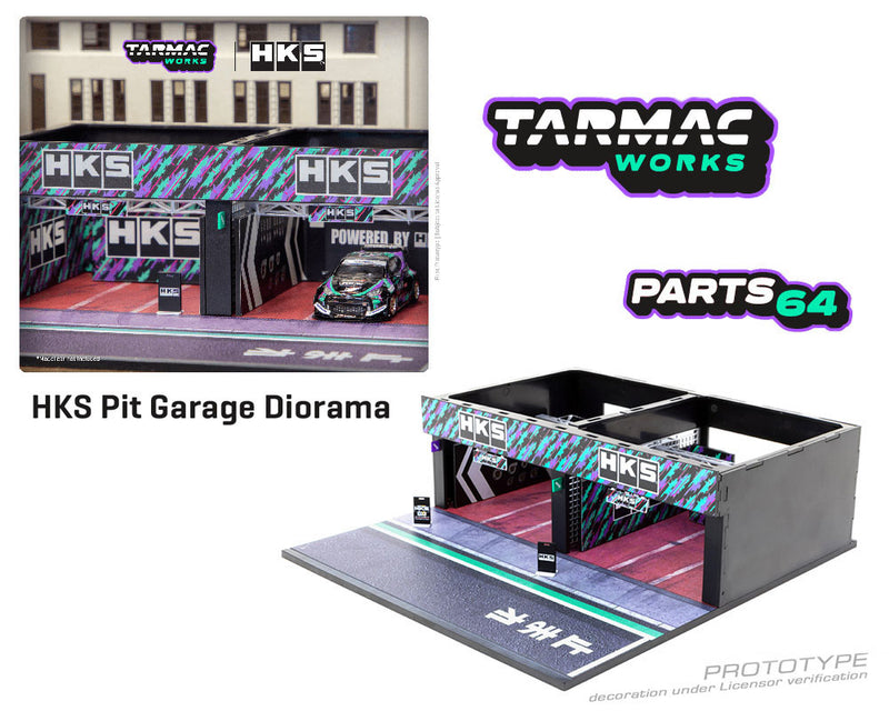 Tarmac Works 1:64 Parts64 Pit Garage Diorama HKS