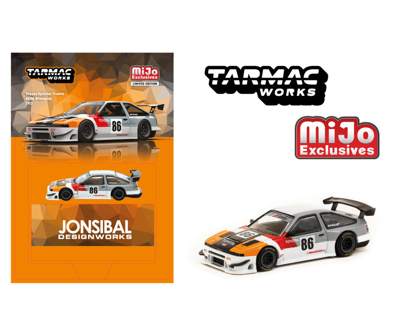 Tarmac Works 1:64 Toyota Sprinter Trueno AE86 Widebody TRD – MiJo Exclusives