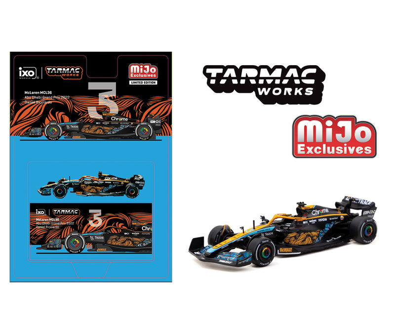 Tarmac Works 1:64 McLaren MCL36 Abu Dhabi Grand Prix 2022 Daniel Ricciardo – Mijo Exclusives