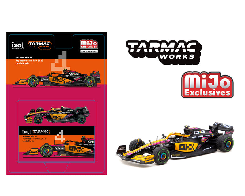 Tarmac Works 1:64 McLaren MCL36 Japanese Grand Prix 2022 Lando Norris – MiJo Exclusives