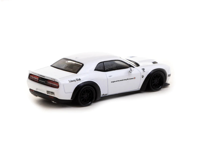 Tarmac Works 1/64 LB-WORKS Dodge Challenger SRT Hellcat White - Lamley Special Edition - GLOBAL64 Rear spoiler and tail lights