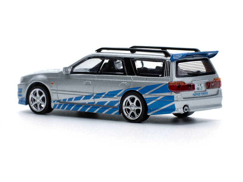 Pop Race Nissan Stagea Blue & Silver Rear Hatch