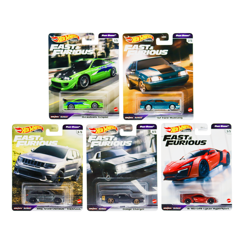 Hot Wheels Fast & The Furious Fast Stars Set of 5