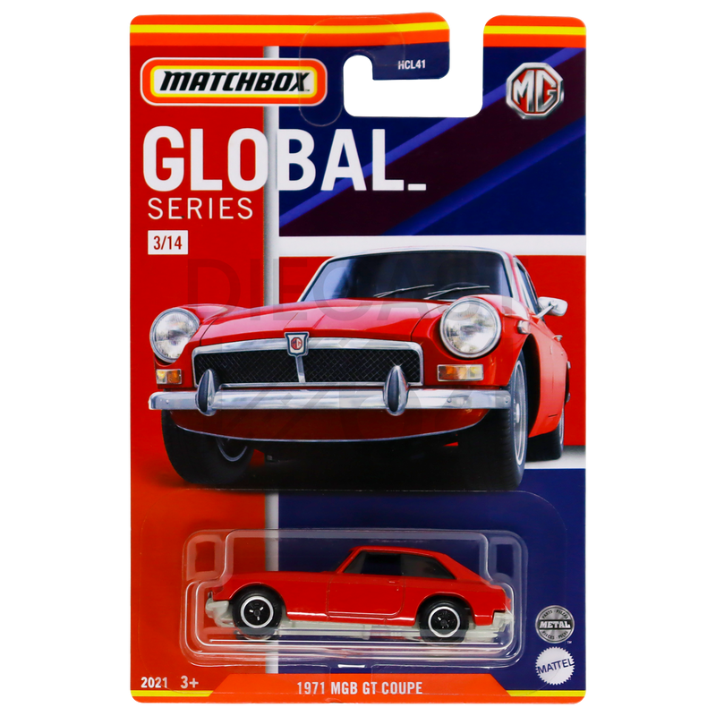 Matchbox Global Series 2021 Mix A 1971 MGB GT Coupe