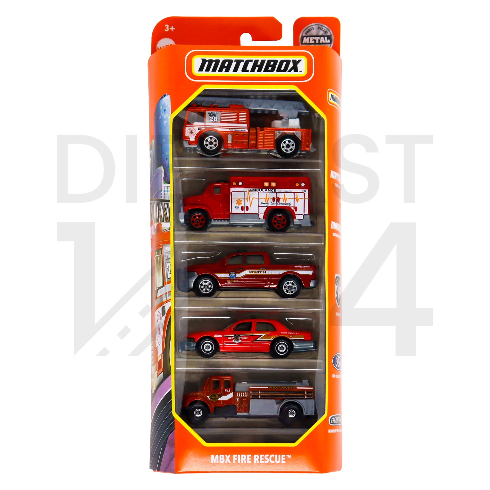 Diecast 164 | Matchbox 2021 MBX Fire Rescue 5-Pack