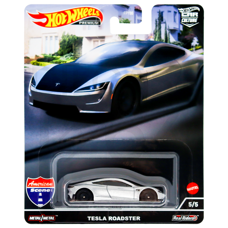 Hot Wheels Car Culture American Scene Tesla Roadster Premium Car