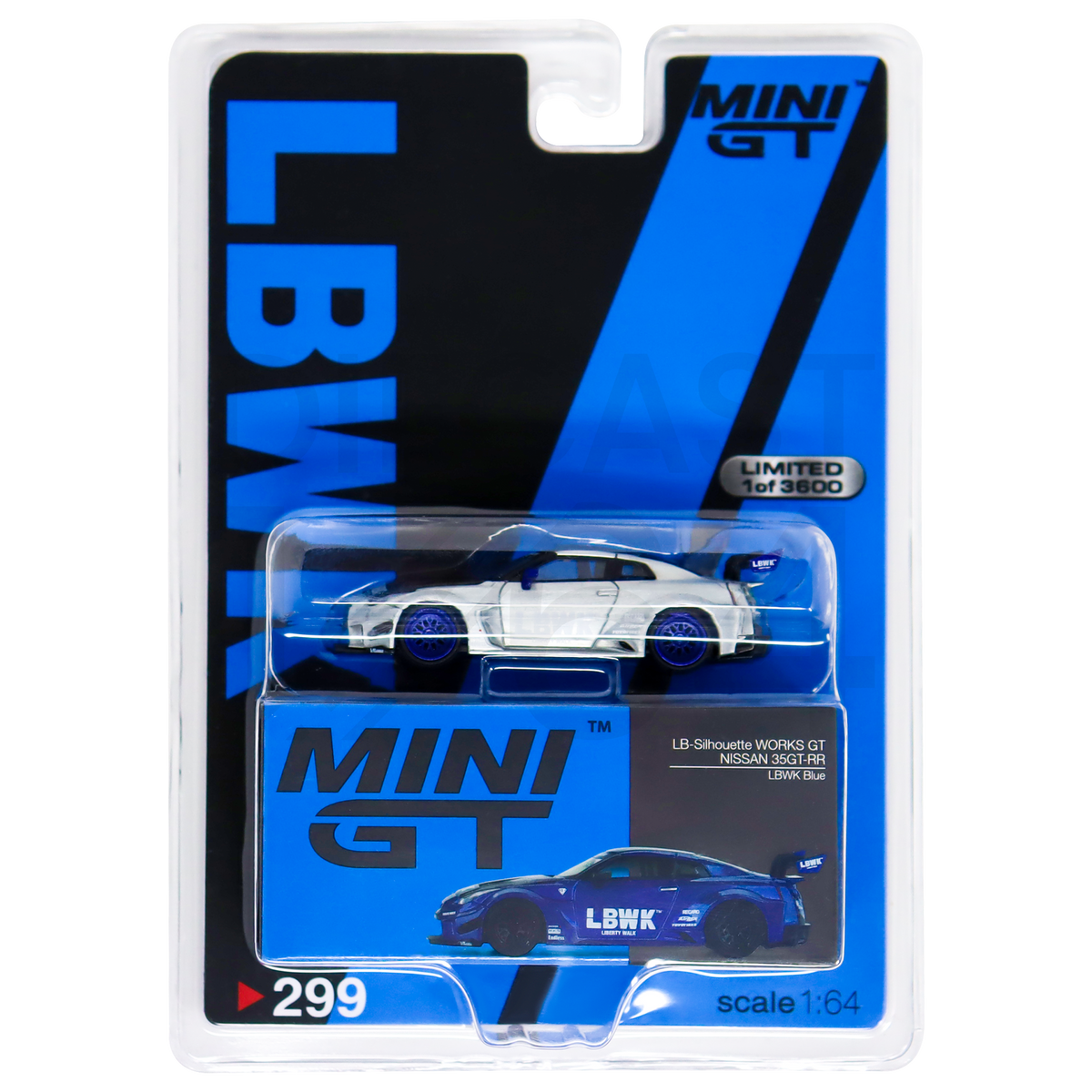 Mini gt LBWK r35 チェイス Diecast 164 | Mini GT Blue Nissan R35 Liberty Walk - CHASE