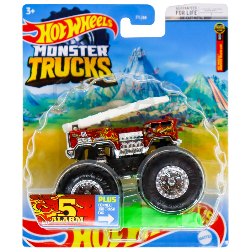 2022 Hot Wheels Monster Trucks Live 5 Alarm Fire Truck Monster Truck in Red