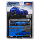 Mini GT MiJo Exclusive Nissan Skyline GT-R Bayside Blue R34
