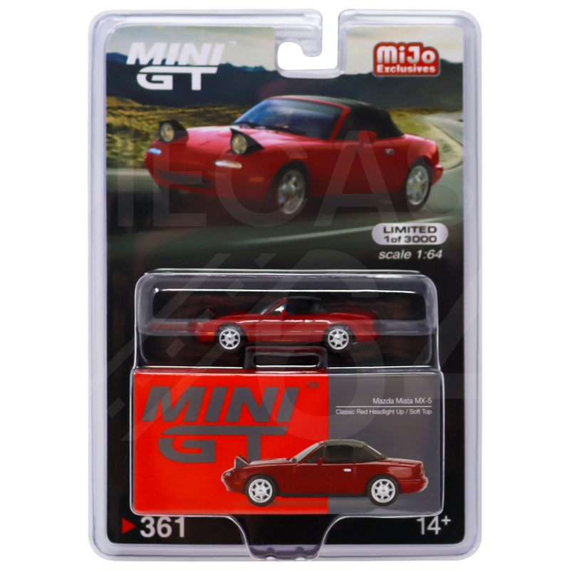 Mini GT MiJo Exclusive Red Mazda Miata MX-5 Soft Top