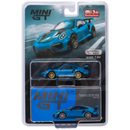 Mini GT MiJo Exclusive Porsche 911 GT2 RS Miami Blue