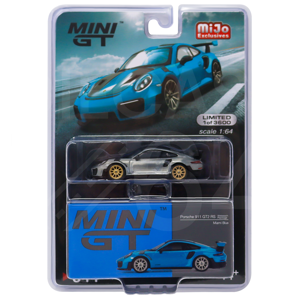 Mini gt 2本セート チェイス Diecast 164 | Mini GT Porsche 911 GT2 Miami Blue Chase Car