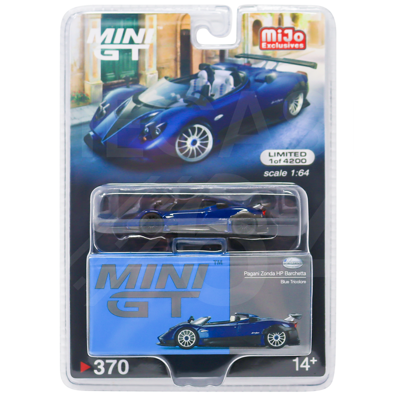 Mini GT MiJo Exclusive Blue Pagani Zonda HP Barchetta - Chae Piece