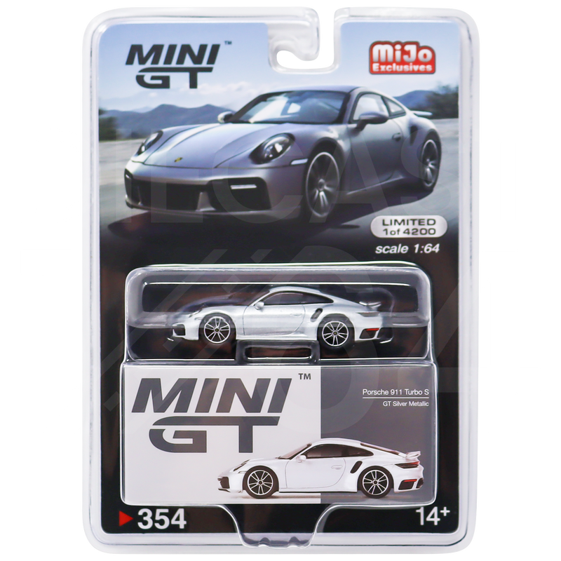 Mini GT Porsche 911 Turbo S GT Silver Metallic