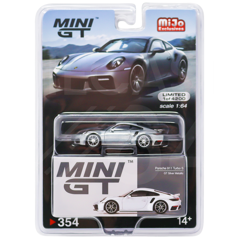 Mini GT Porsche 911 Turbo S GT Silver Metallic - Chase Piece
